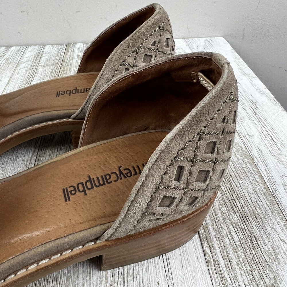 Jeffrey Campbell Taupe Suede Perforated Tassel Loafers - Picture 3 of 10
